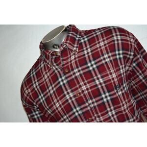 32937 Chaps Ralph Lauren Performance Flannel Shirt Red Plaid Size 3XB Big Mens